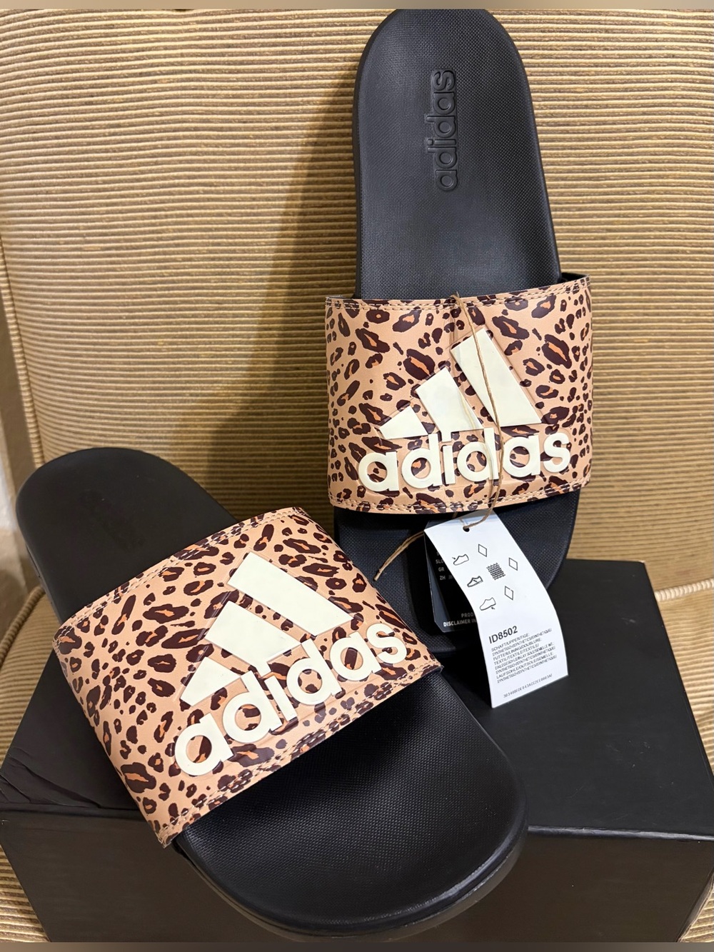NWT Adidas Adilette Women’s Animal Print Comfort Slides - Size 11